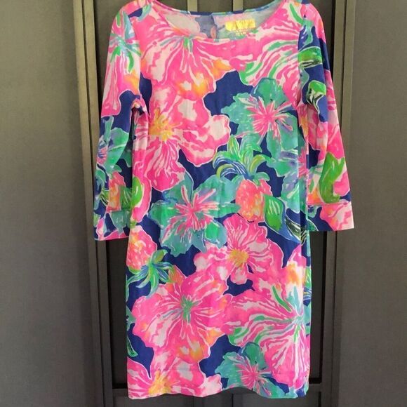 Lilly Pulitzer Dresses & Skirts - Lilly Pulitzer 3/4 Sleeve cotton shift dress style 97181 Marlowe S